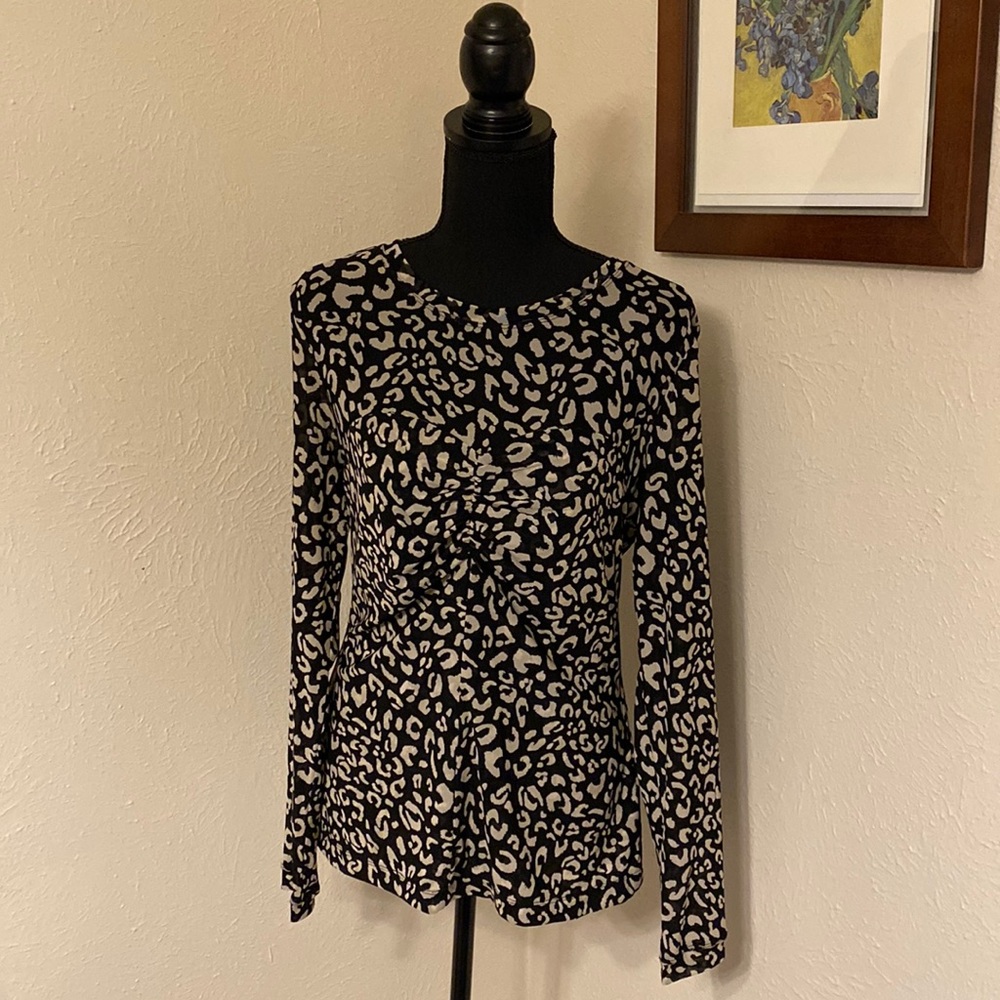 Women's Cabi Sweetheart Top Size M Medium   Animal Print